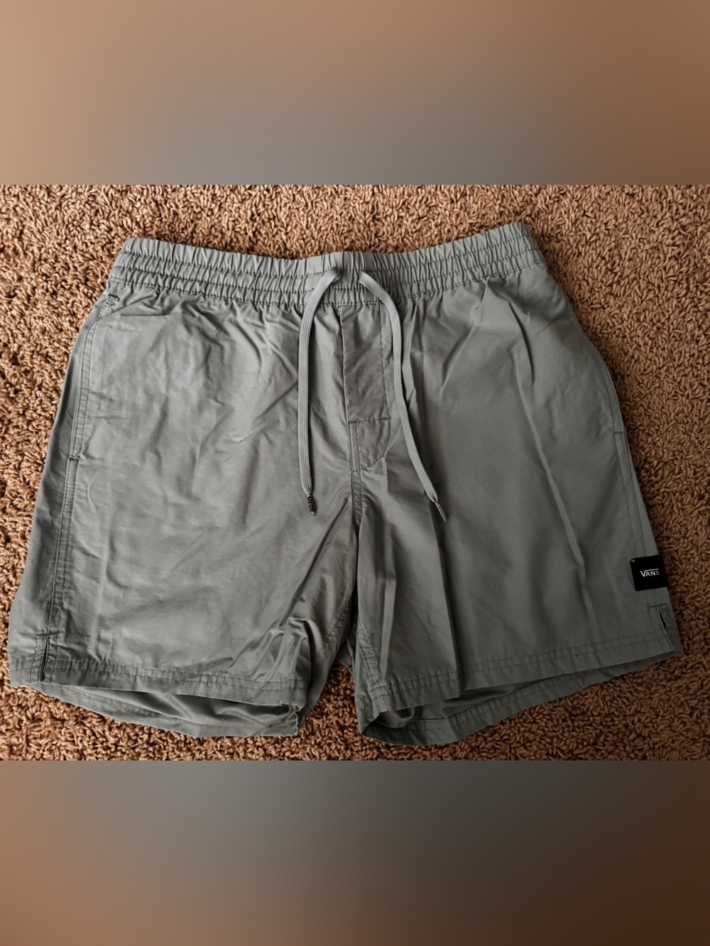 Vans Men's Olive Swim Board Shorts with Drawstring
